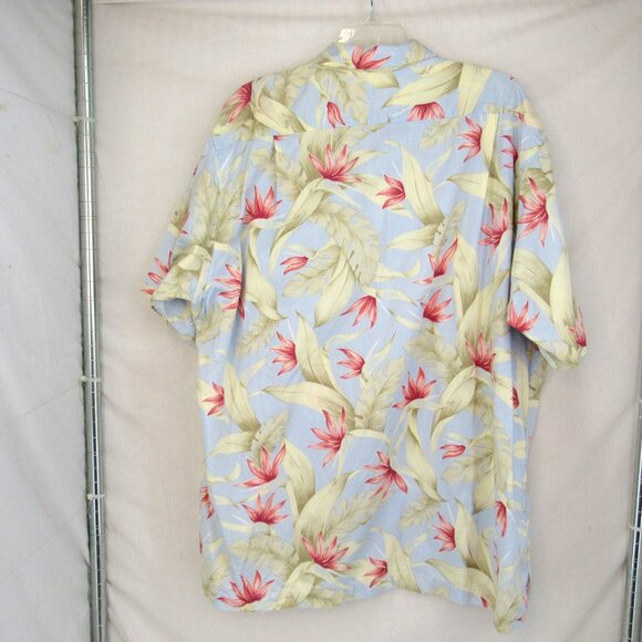 Nautica Men's Short Sleeve Collared Shirt Floral Bird Of Paradise Design Size XL - Picture 4 of 10